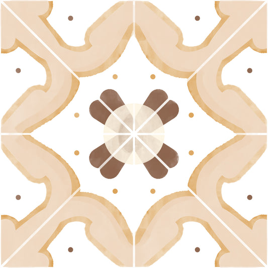 Classic Apricot Kitchen Tiles Wallpaper⁠