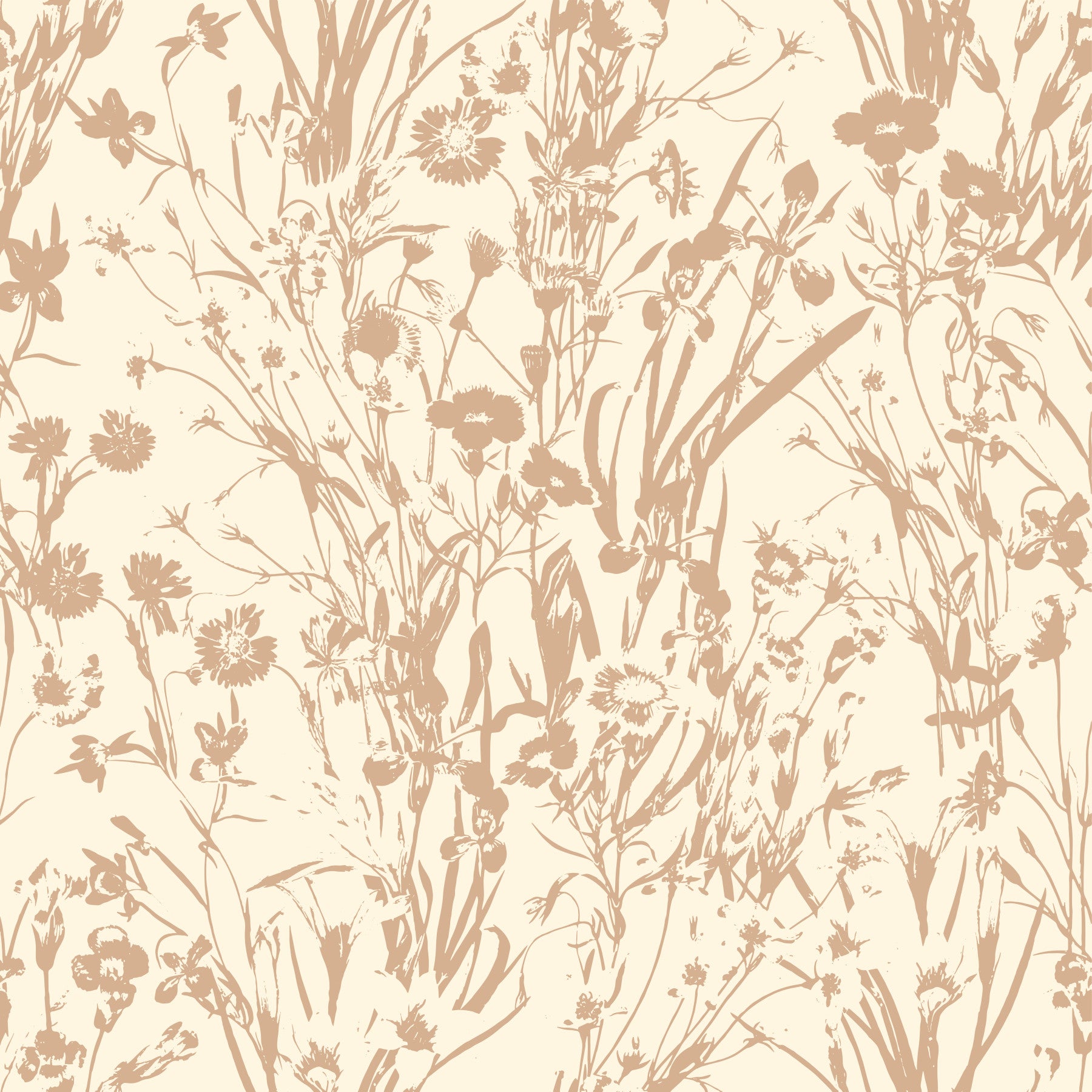 Nature Creamy Print Wallpaper⁠ in your room — zoomed