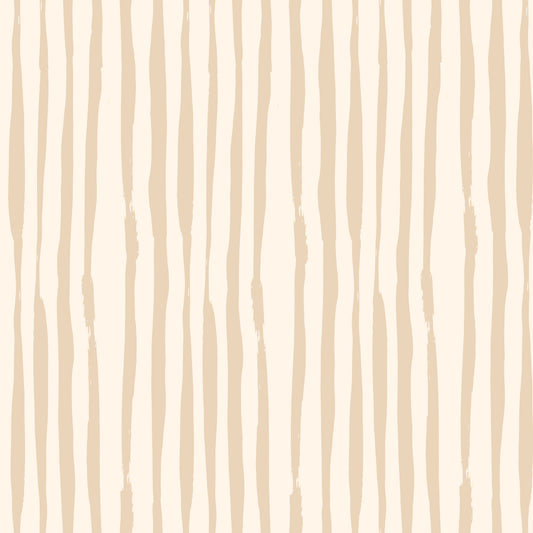 Painted Beige Stripes Wallpaper⁠