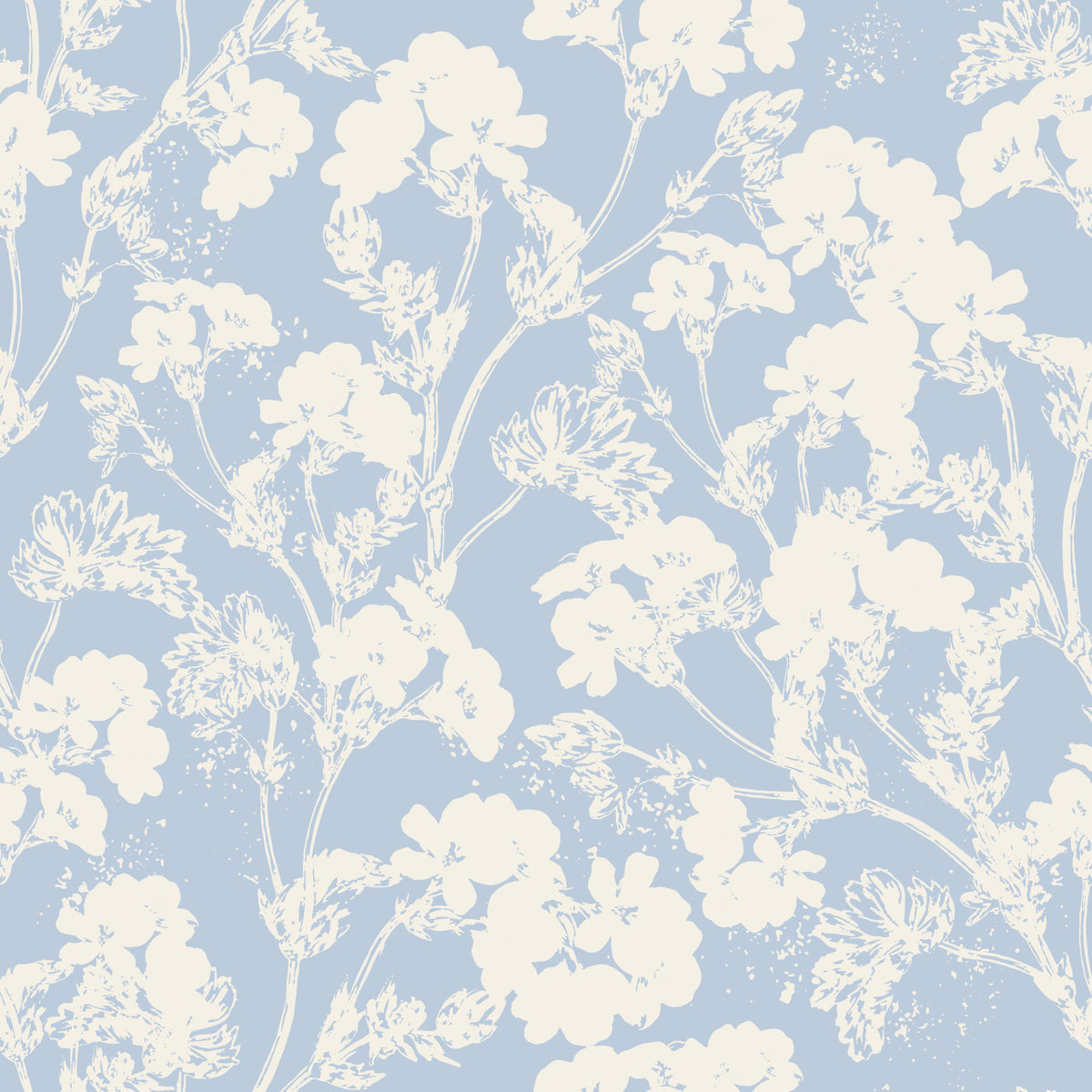 White Blooming Flowers Wallpaper⁠ in your room