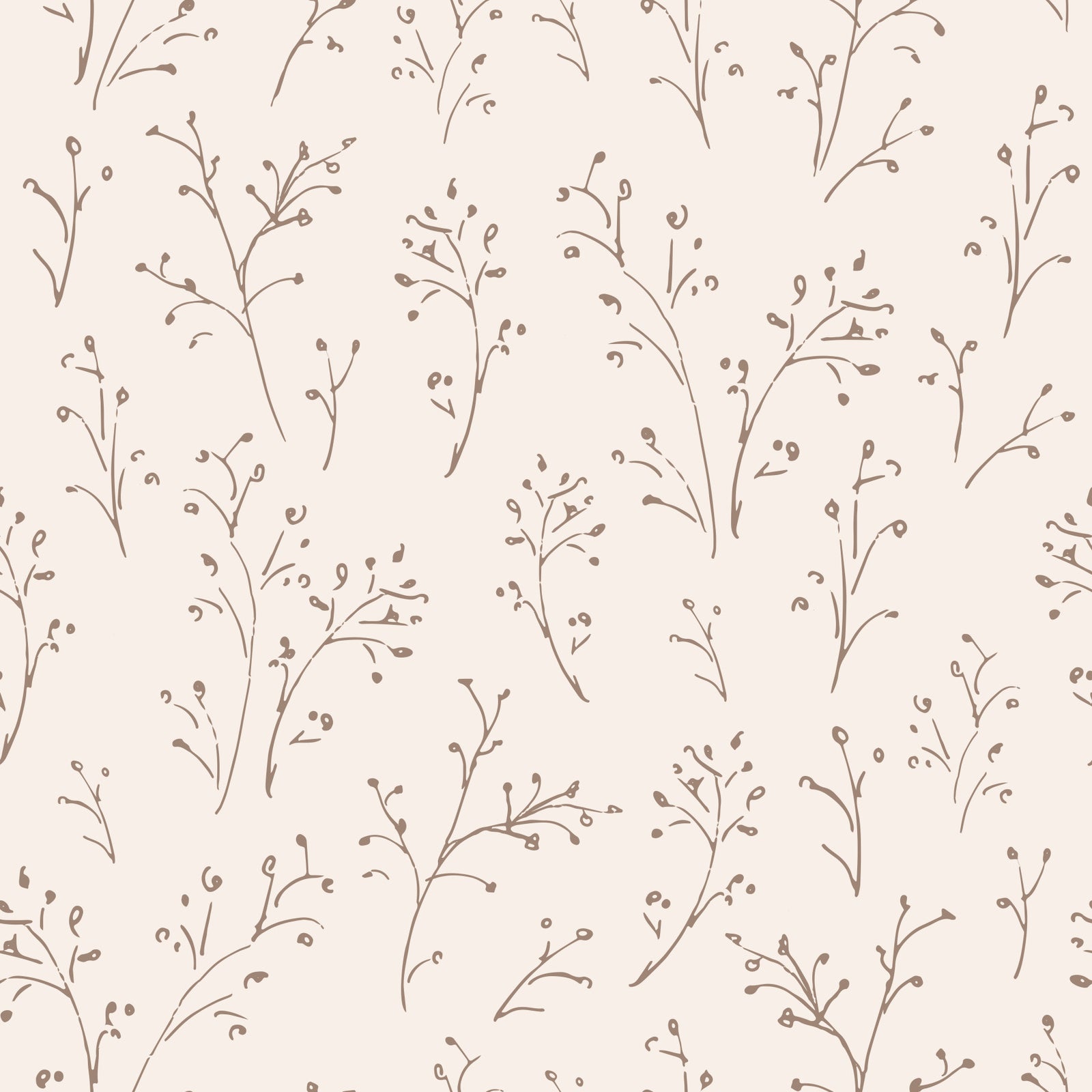 Sketched Twigs Wallpaper⁠