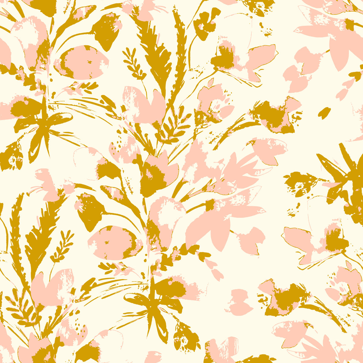 Hand Painted Summer Floral Wallpaper⁠ in your room