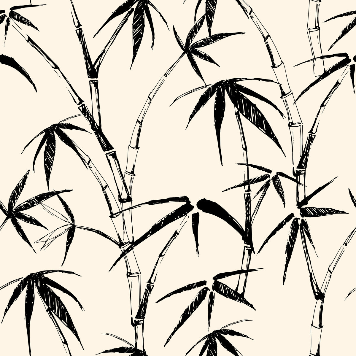 Sketched Bamboo Wallpaper⁠ in your room — zoomed