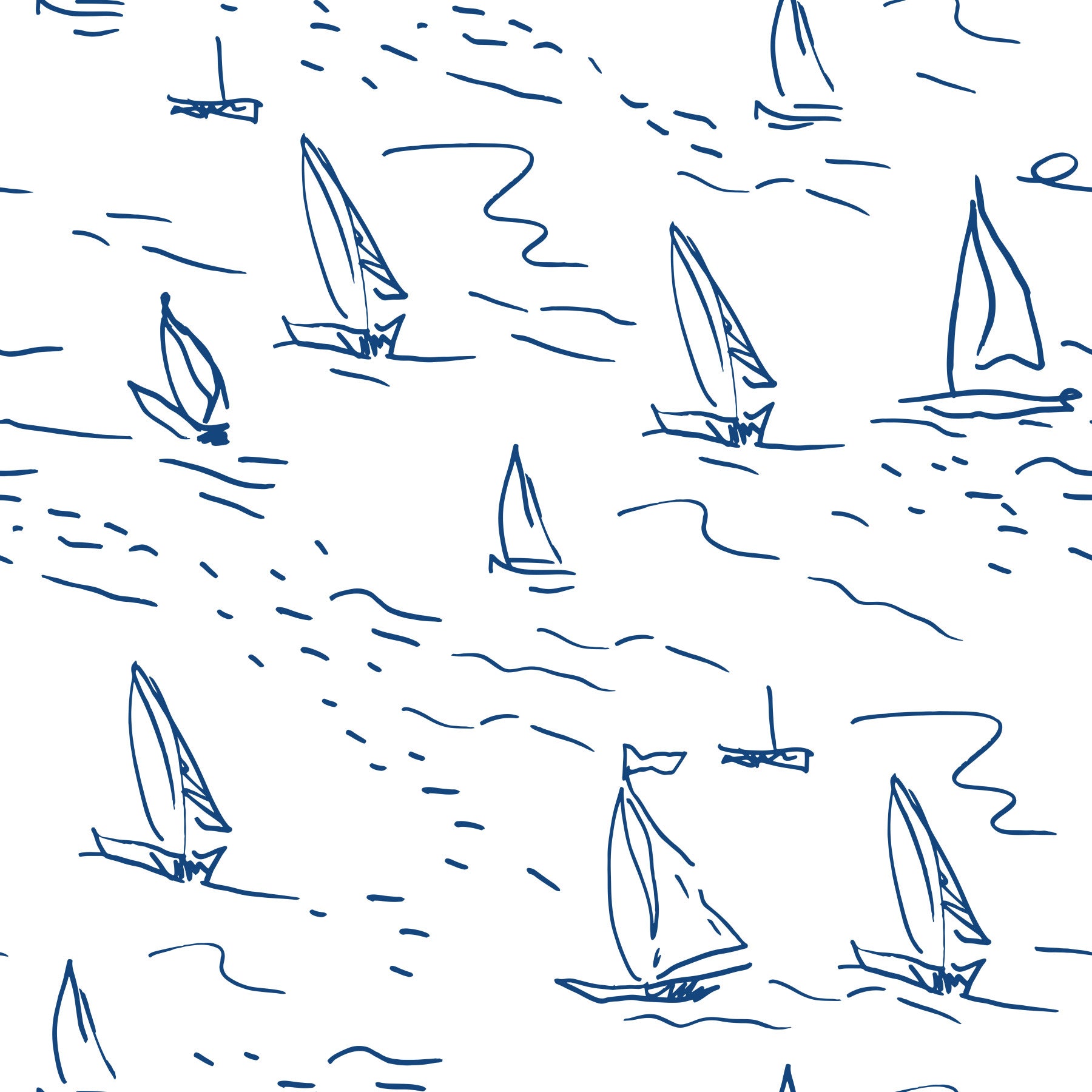 Sketched Sailboats Wallpaper⁠