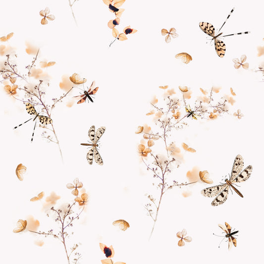 Dragonflies in Flowers Wallpaper⁠