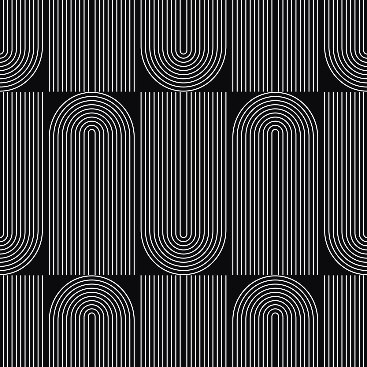 Geometric Outlined Wallpaper in your room — zoomed