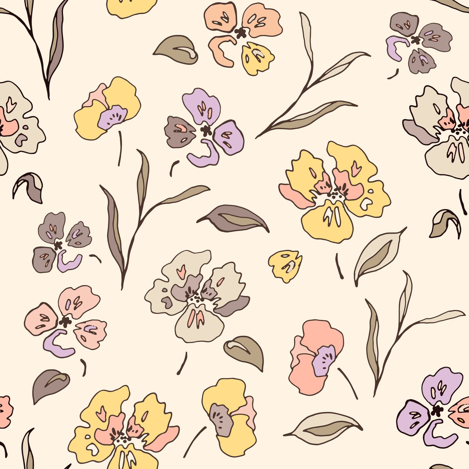 Garden Violets Wallpaper⁠ in your room