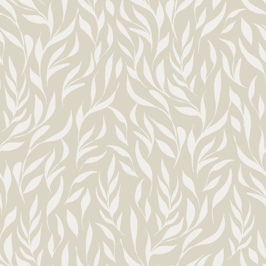 Beige Foliage Wallpaper⁠