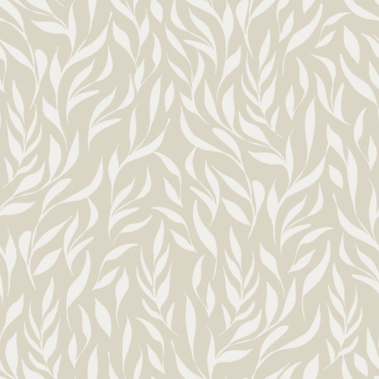 Beige Foliage Wallpaper⁠