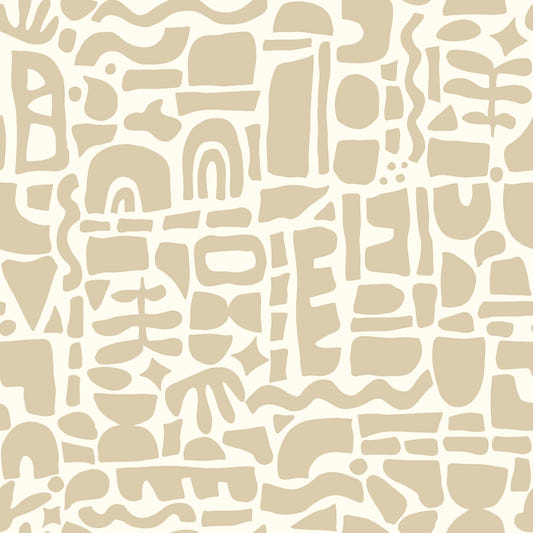 Bright Cut-out Shapes Wallpaper⁠