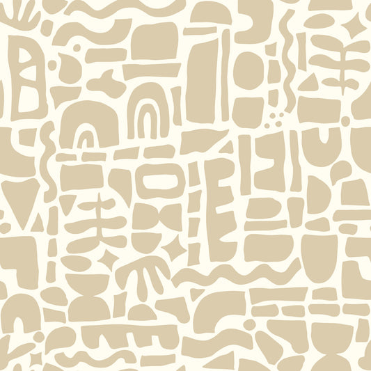 Bright Cut-out Shapes Wallpaper⁠