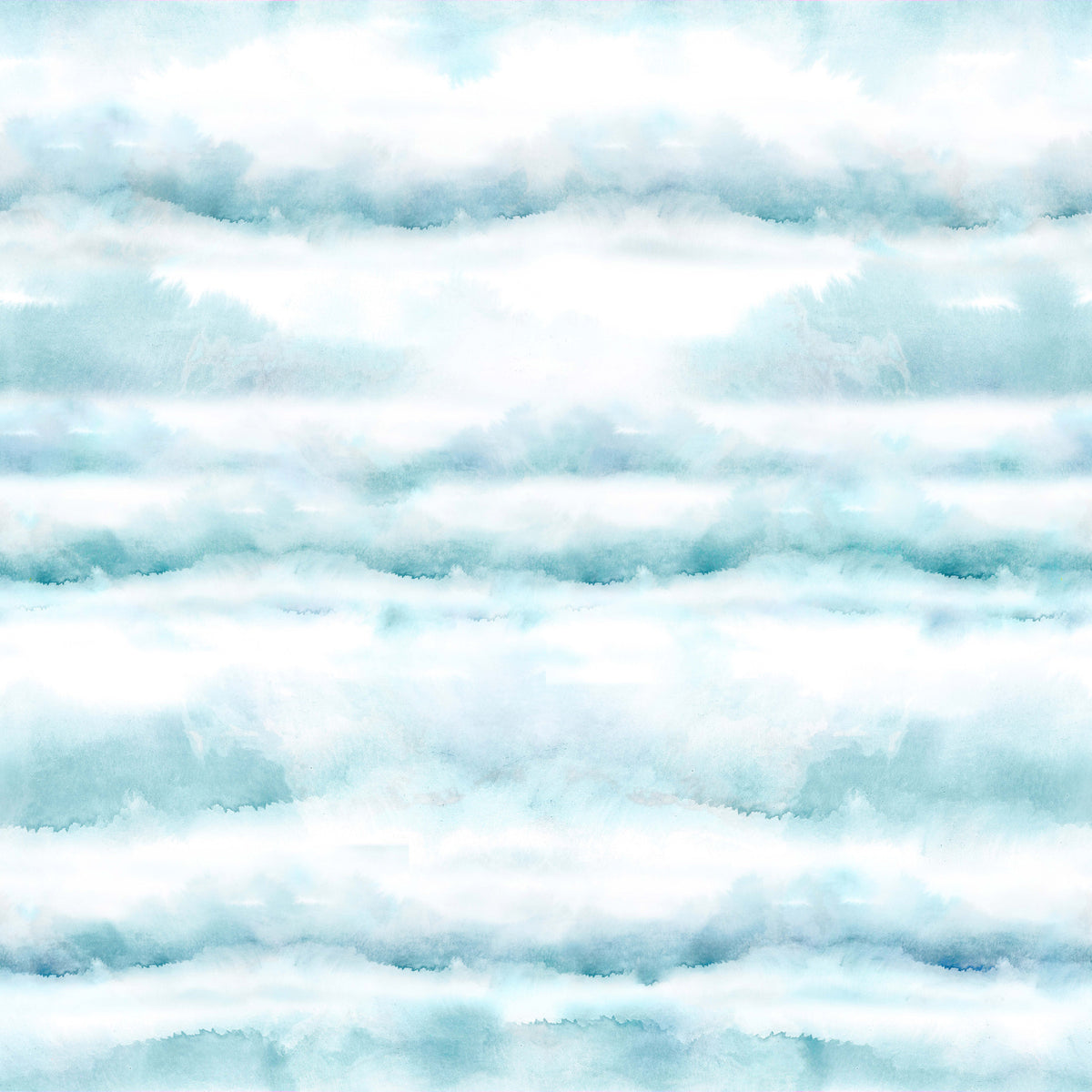 Blue Watercolor Clouds Wallpaper⁠ in your room — zoomed