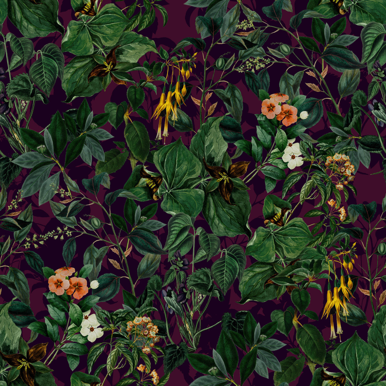 Dark Botanical Wallpaper⁠