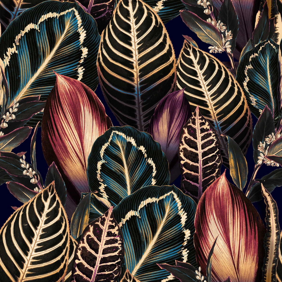 Dark Moon Leaves Wallpaper⁠ in your room