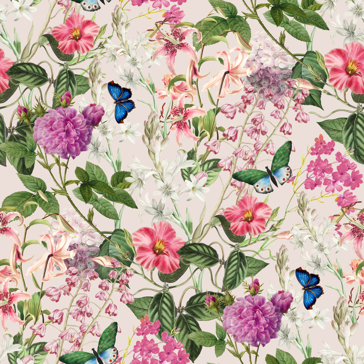 Pink Floral Wallpaper⁠ in your room — zoomed