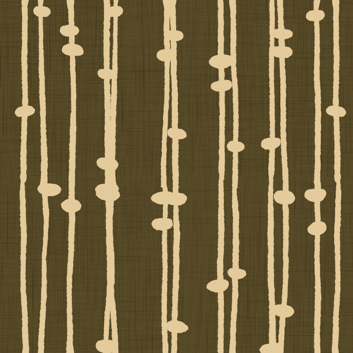 Boho Jewel Tone Stripes Retro Dark Olive Wallpaper⁠ in your room