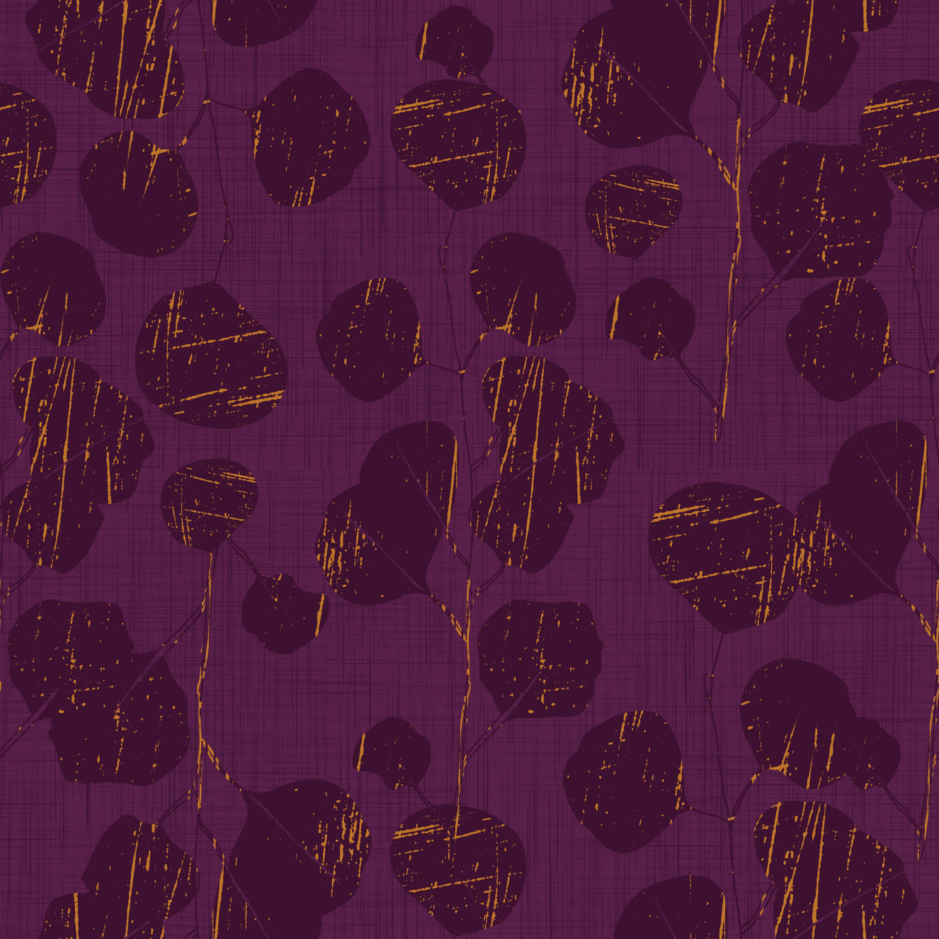 Boho Jewel Tone Botanical Plum Leave Purple Wallpaper⁠