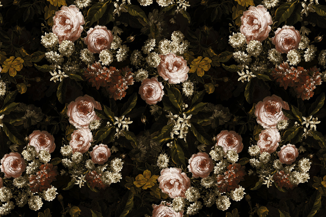 Midnight Baroque Bloom Wall Mural