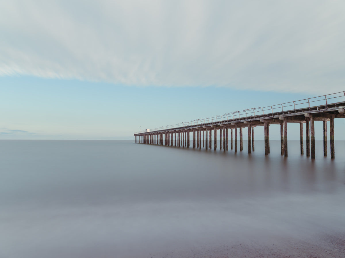 Serene Wharf Wall Mural in your room