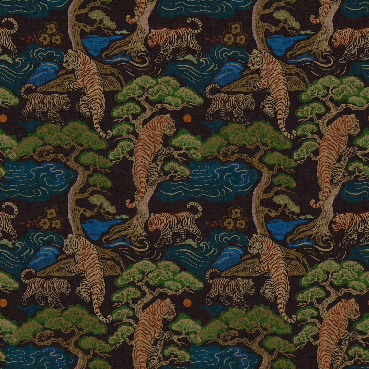 Whispers of the Tiger Grove Wallpaper⁠ in your room — zoomed