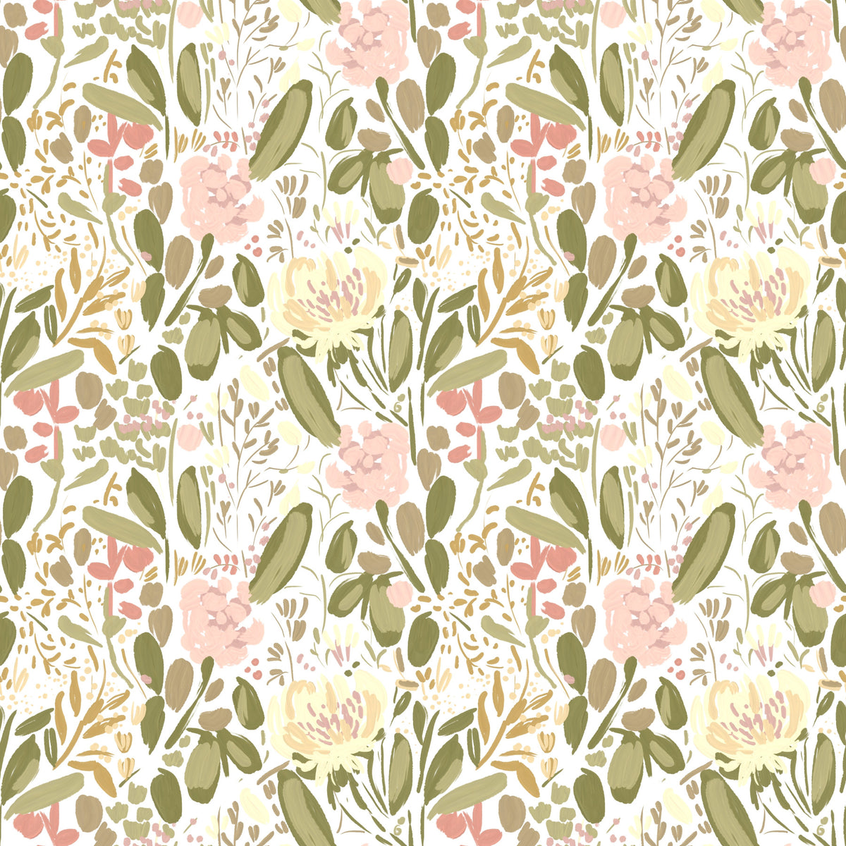 Blossom Harmony Flowers Wallpaper⁠ in your room — zoomed