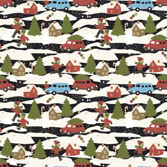 Snowy Town Adventure Wallpaper⁠