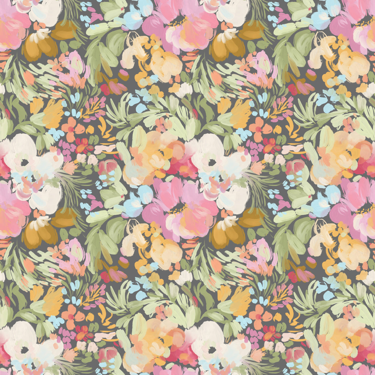 Spring Painterly Florals Wallpaper⁠ in your room