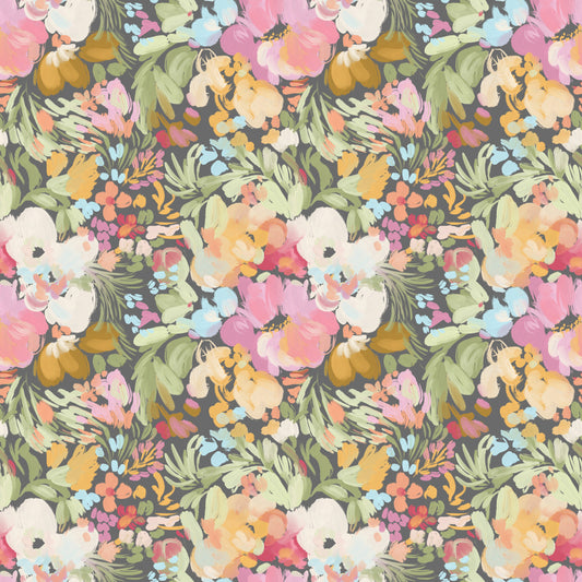 Spring Painterly Florals Wallpaper⁠