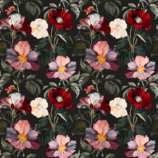 Dark Romance Floral Wall Mural