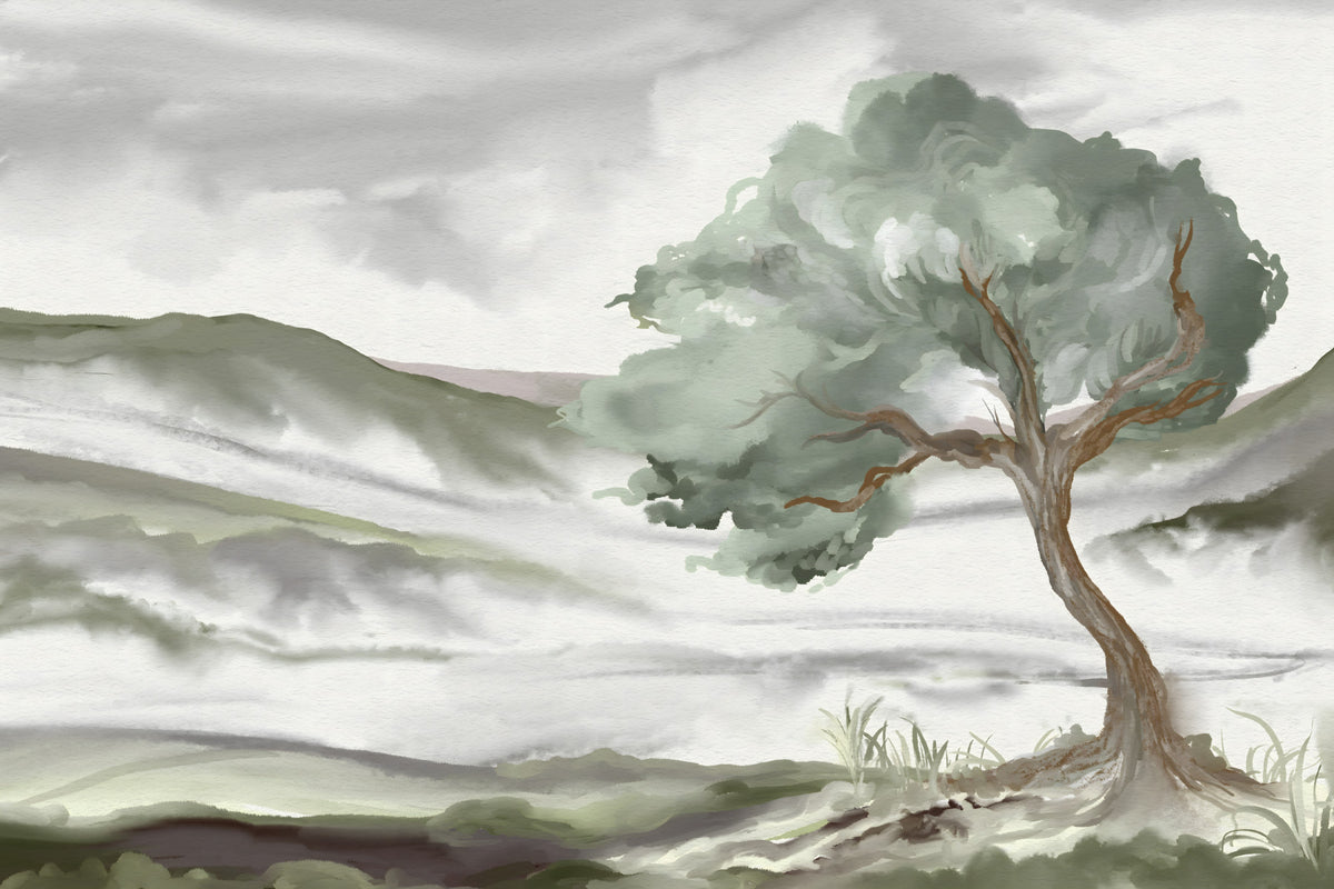 Misty Hills Wall Mural