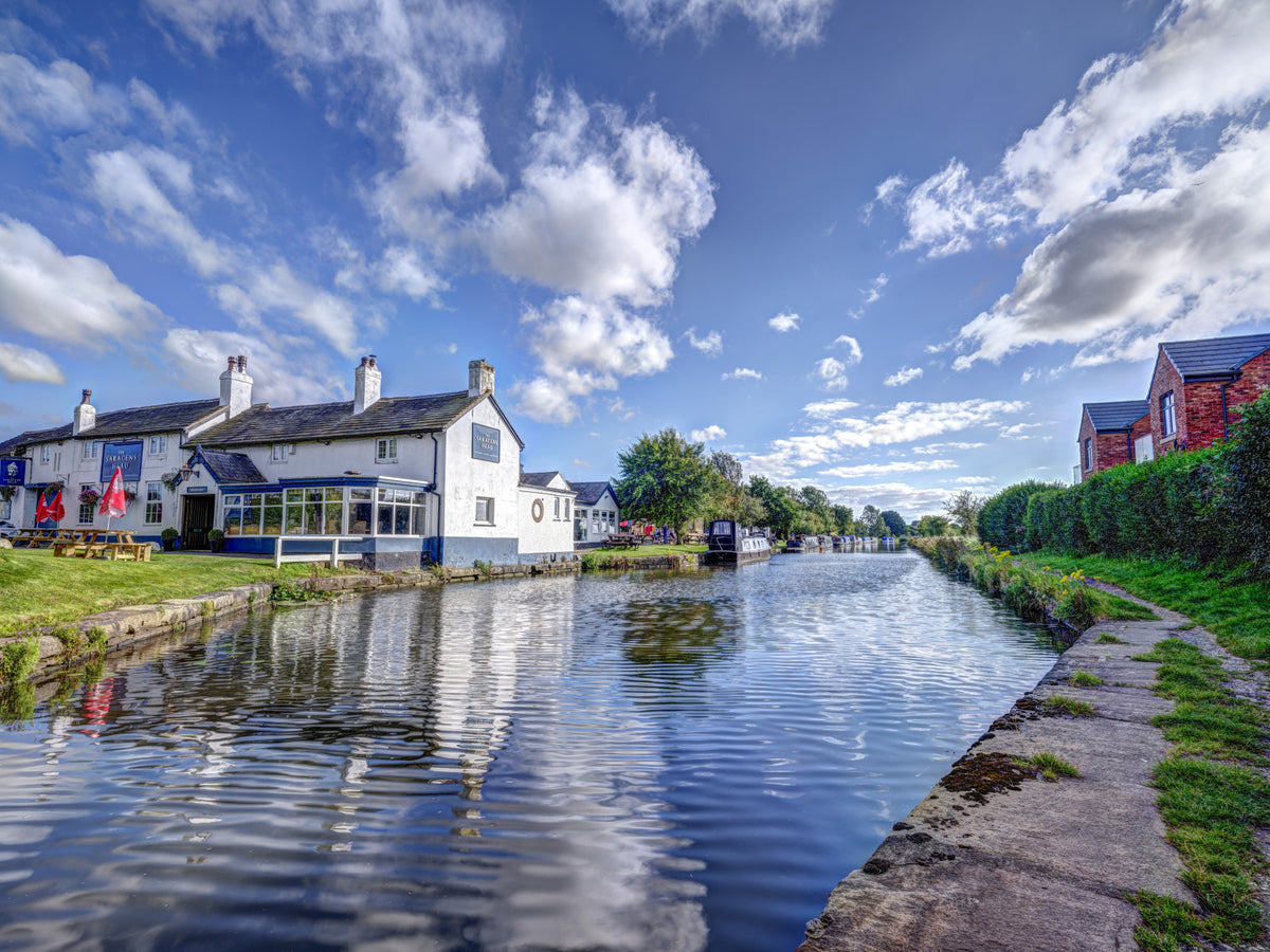 Canalside dining in Southport Wall Mural in your room