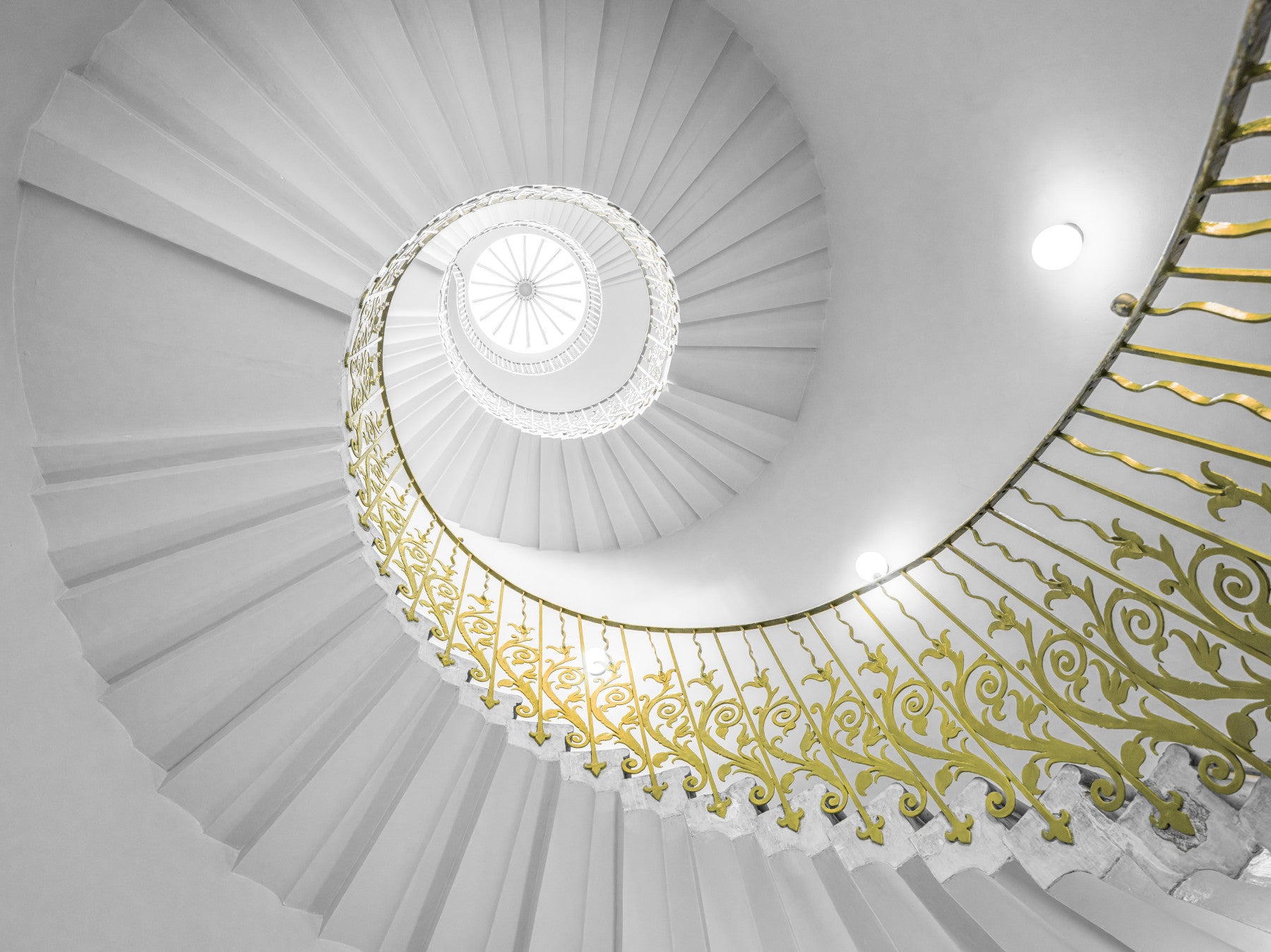 Luxury Spiral Stairs Wall Mural in your room — zoomed