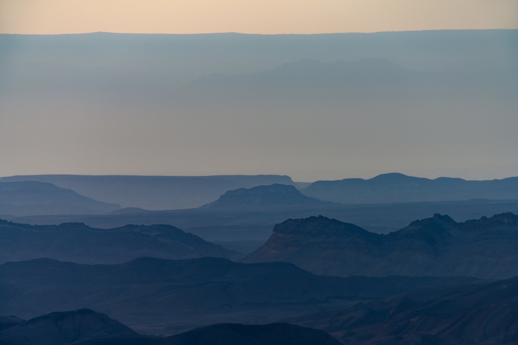Sunrise over Ramon crater #5 Wall Mural