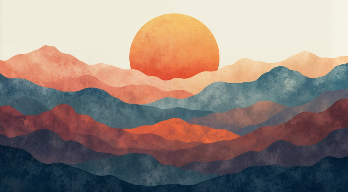 Horizon Hues Wall Mural in your room — zoomed