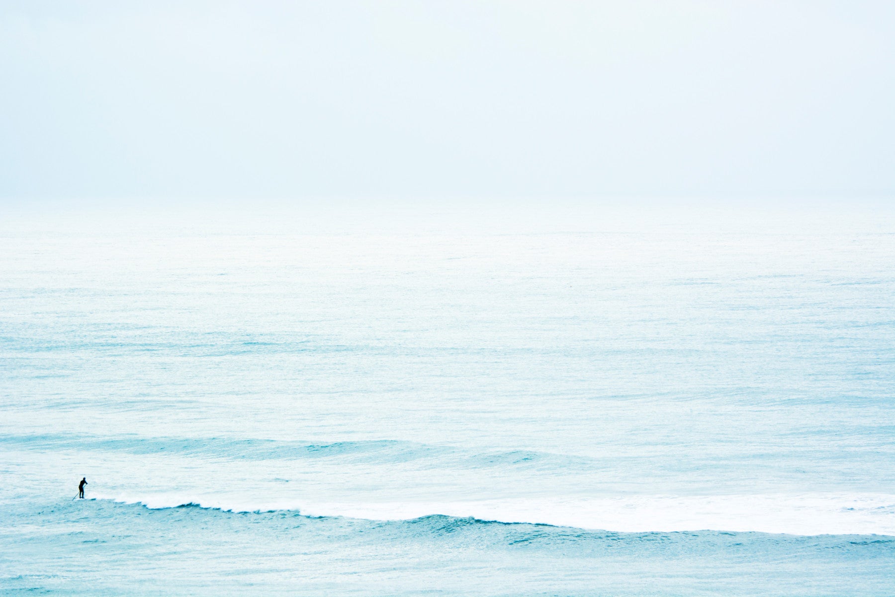Winter Surfing III Wall Mural in your room — zoomed