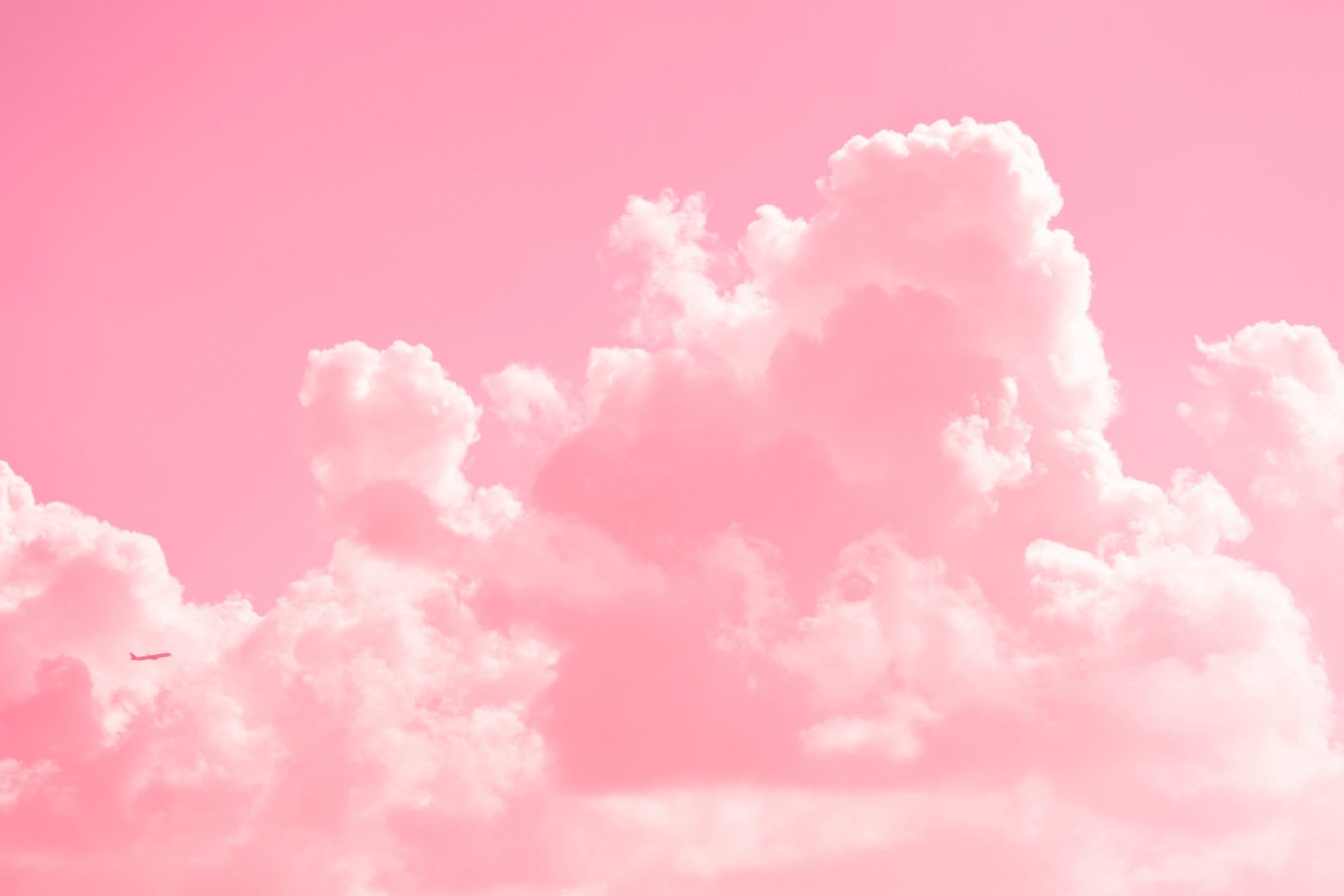 Cloudy with a touch of Pink Wall Mural