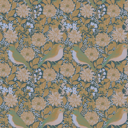 Bloom & Birds Serenity Wallpaper⁠