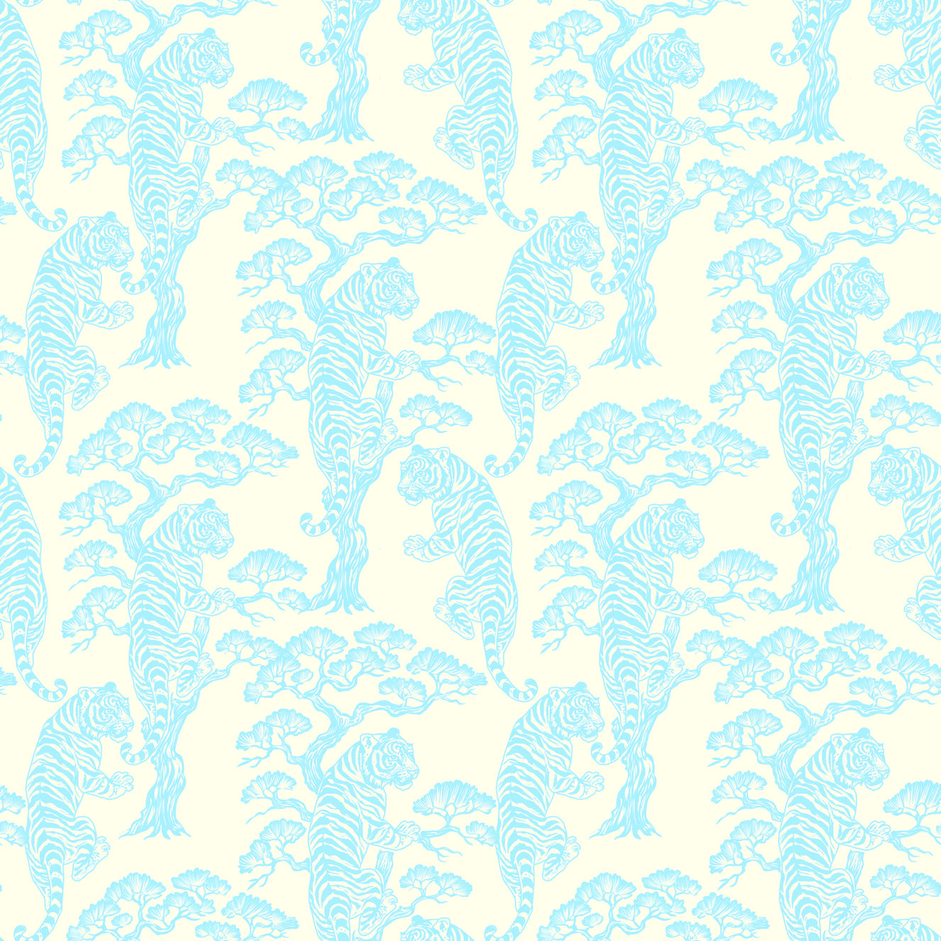 Aqua Tiger Trees Wallpaper⁠
