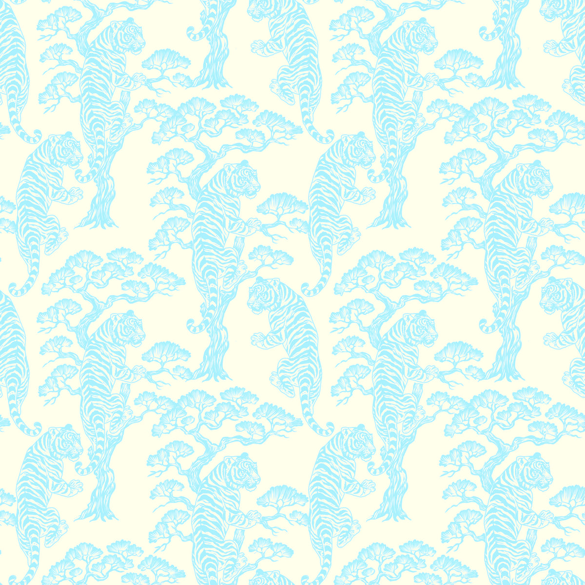 Aqua Tiger Trees Wallpaper⁠ in your room