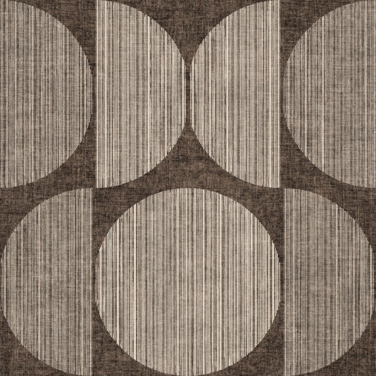 Bauhaus Brown Geometric Circle Retro & Rustic  Wallpaper⁠ in your room