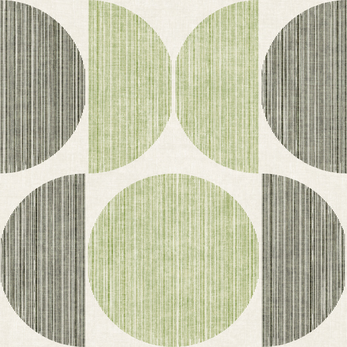 Bauhaus Sage Green Geometric Circle Japandi & Modern  Wallpaper⁠ in your room