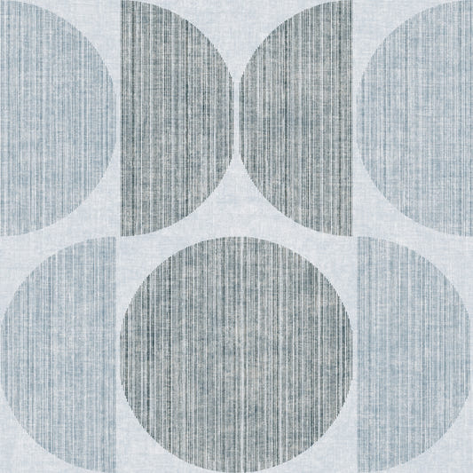 Bauhaus Light Blue Geometric Circle Scandinavian Wallpaper⁠