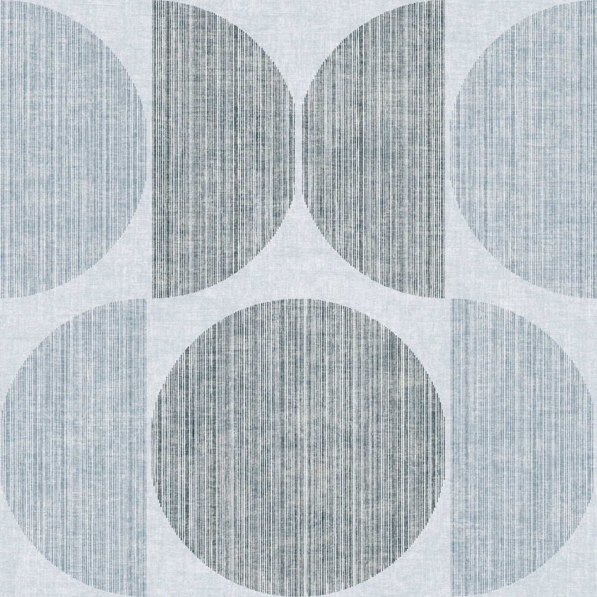 Bauhaus Light Blue Geometric Circle Scandinavian Wallpaper⁠ in your room — zoomed