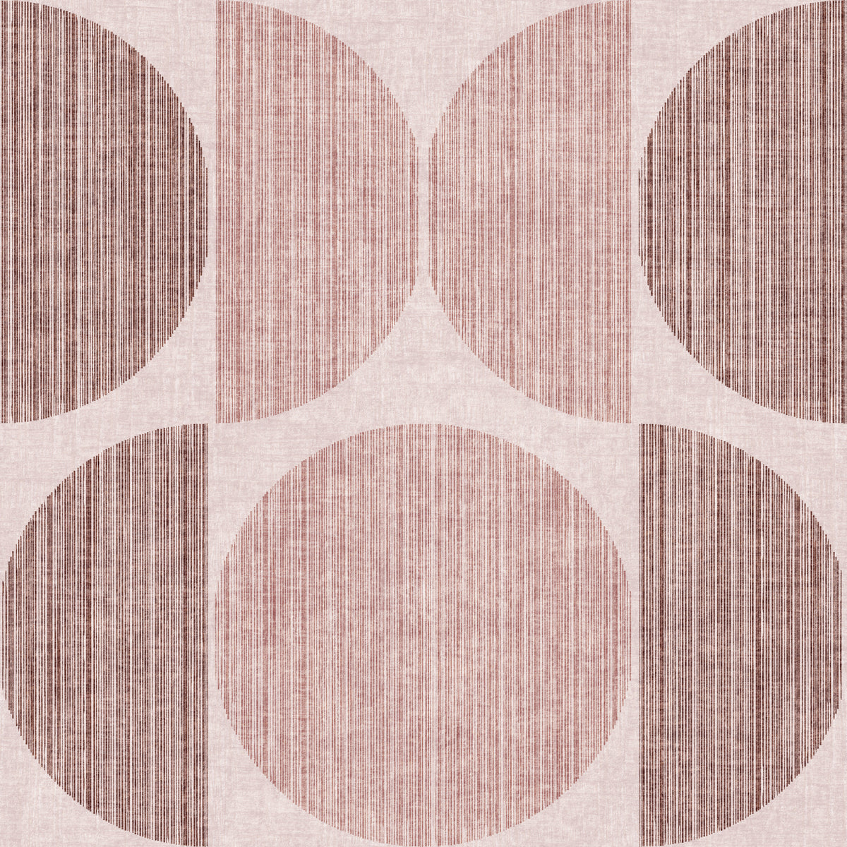 Bauhaus Pink Geometric Circle Playful & Boho  Wallpaper⁠ in your room — zoomed