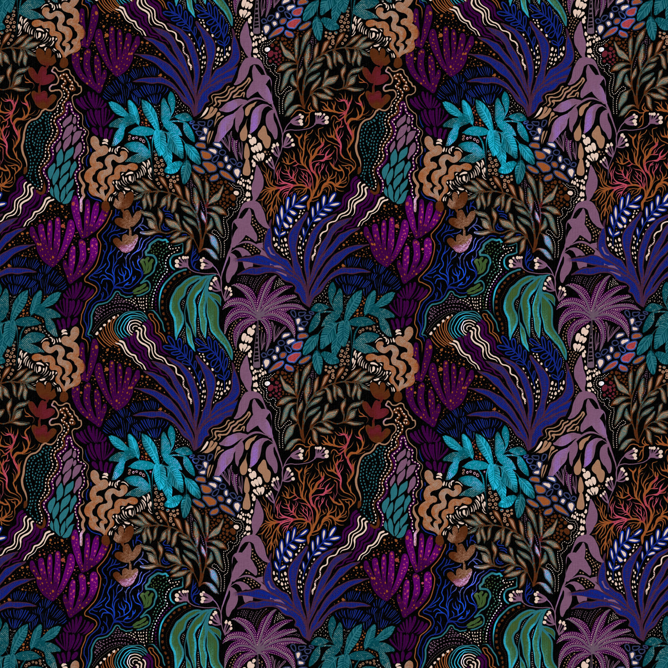 Midnight Jungle Maze Wallpaper⁠