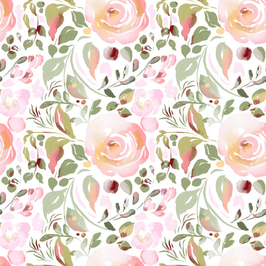 Painterly Rose Garden Wallpaper⁠