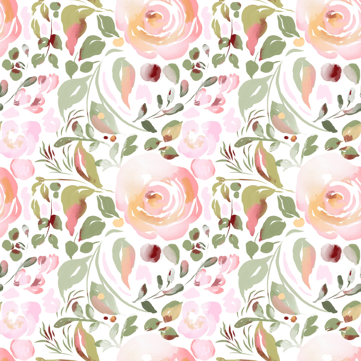 Painterly Rose Garden Wallpaper⁠