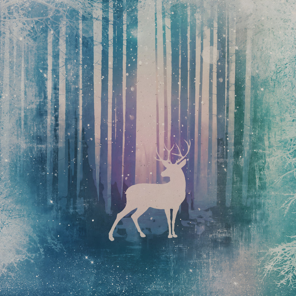 Silent Winter Woods Wall Mural in your room