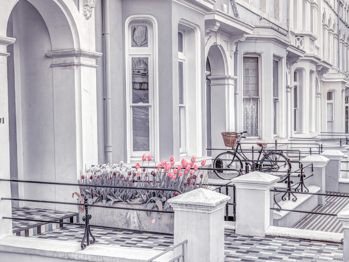 English Houses Facade Wall Mural in your room