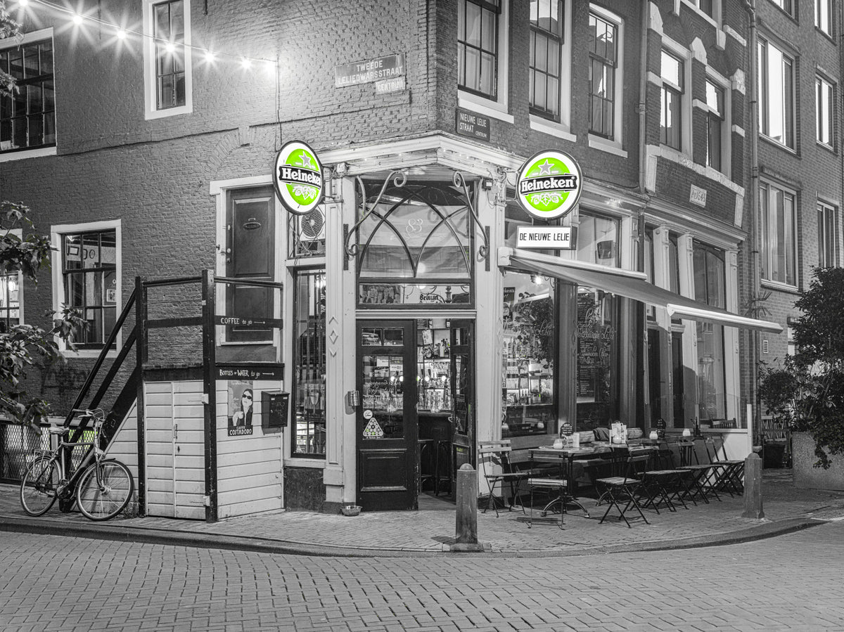 Amsterdam Cafe Wall Mural in your room — zoomed